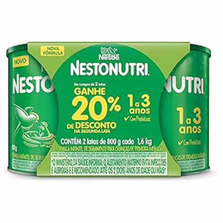 Kit Fórmula Infantil Nestonutri 1+ 800g 2 Unidades