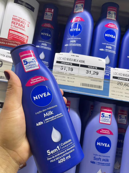 💎 KIT NIVEA Loção Hidratante Milk Pele Seca a Extrasseca 400ml -3 Unidades