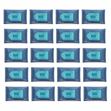 Lenço Umedecido Baby Softly - Pacote com 60 Unidades Cada - Suave, Hipoaergênico e Ideal para Cuidados com a Pele Sensível (20 Pacotes)