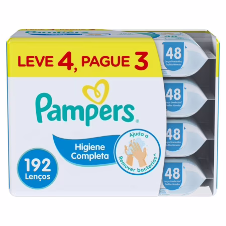 Lenço Umedecido Pampers Higiene Completa 192 Un