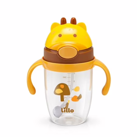 Lillo Copo Infantil Com Canudo 300ml – Girafa