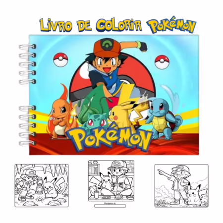 Livro De Colorir Pokémon Estilo Bobbie Goods A5 Folhas 180g
