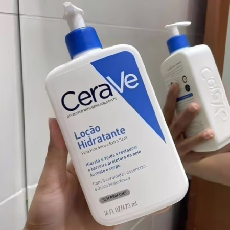 Loção Hidratante Corporal Sem Perfume, com Ceramidas Essenciais e Ácido Hialurônico, Textura Fluida CeraVe 473ml