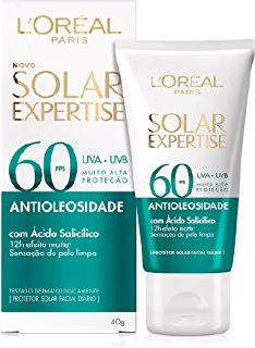 ☀️ L'Oréal Paris Protetor Facial Solar Expertise Antioleosidade FPS 60, 40g
