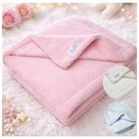 Manta Cobertor Recém Nascido Bebê Peluciada Soft Premium para neném em Fleece macia e confortável