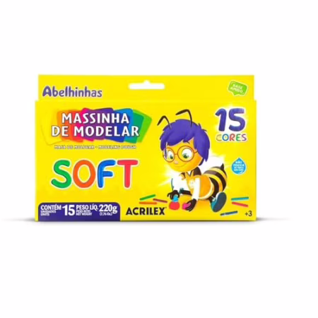 😍 Massinha Soft 15 Cores Acrilex
