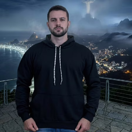 Moletom Canguru Algodão Unissex Blusa De Frio Flanelado Liso