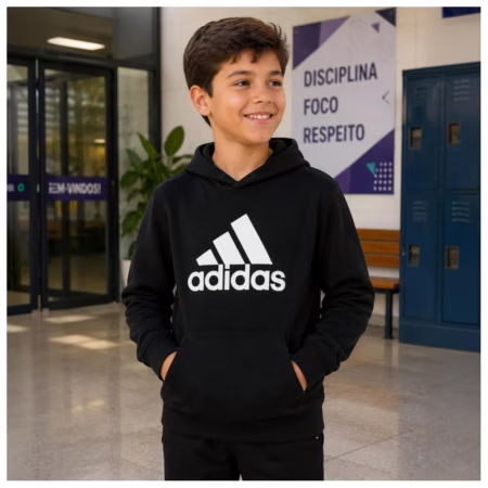 Moletom Capuz Algodão Big Logo Essentials adidas infantil
