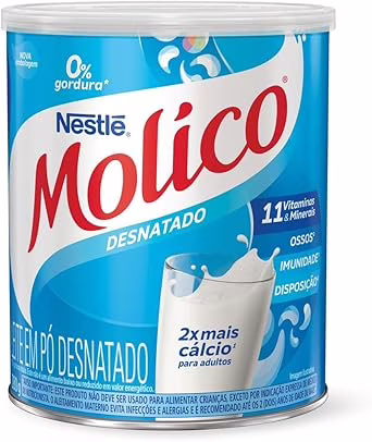 Molico Leite em Pó, Desnatado, Nutrição Diária para Seus Ossos, 280g