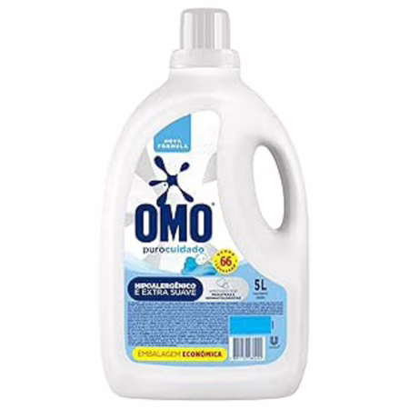 OMO Sabão Líquido Omo Puro Cuidado 5L • A