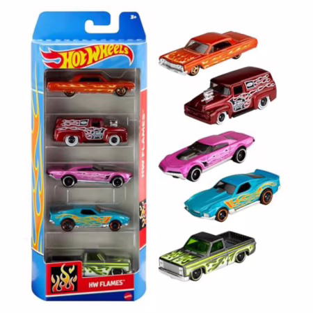 Pacote 5 Carros Sortidos, Hot Wheels, Mattel, Multicor - não é possível escolher as cores