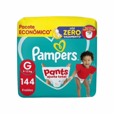 Pampers Ajuste Total G com 144 Unidades