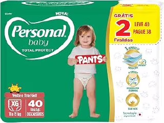 Personal Fralda Baby Total Protect Pants Extra G, 40 Unidades
