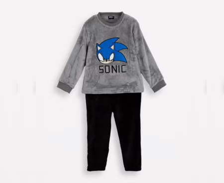 Pijama de Fleece Sonic (Tam. 4 ao 12)