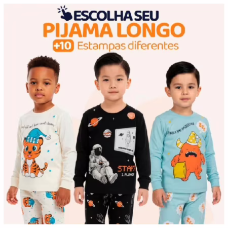 Pijama Longo (Tam. 1 ao 8) • A