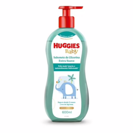 Sabonete Líquido de Glicerina Huggies Extra Suave 600 ml