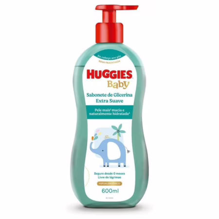 Sabonete Líquido Huggies de Glicerina Extra Suave 600 ml • A