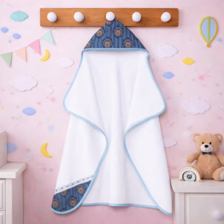 Toalha de Banho Para Bebe Dupla Face Forrada