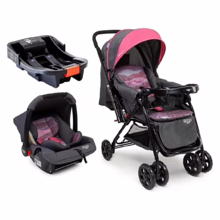Travel System Cosco Kids  Reverse Trio  Rosa Onda
