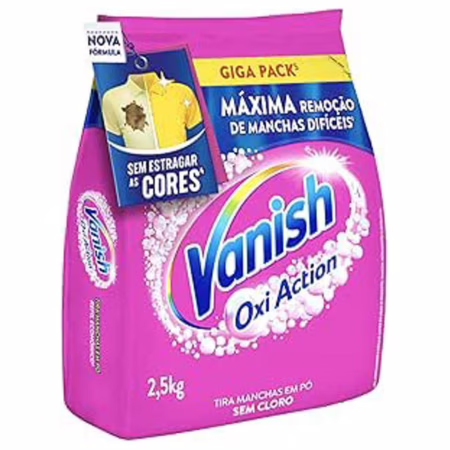 Vanish Tira Manchas Em Pó, Multi Power Oxi Action, para Roupas Coloridas Refil 2,5Kg