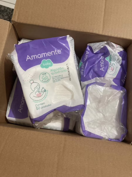 Algodão Quadrado Amamente® Baby 50 UN