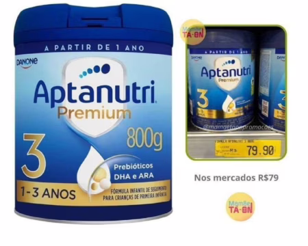 Aptanutri Premium 3, Danone Nutricia, 1-3 anos