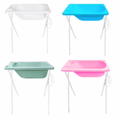 Banheira de Bebê Suporte Dobravel Menino e Menina Tanque 25 litros Até 20Kg Scorpion