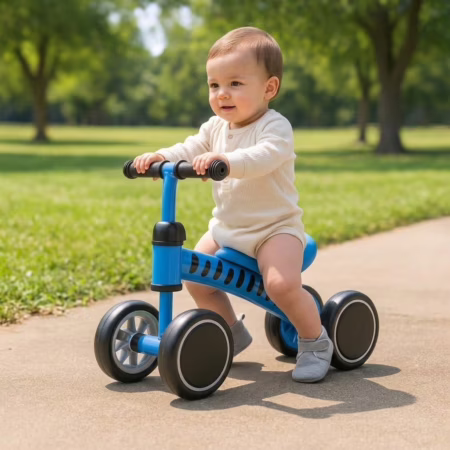 Bicicleta de Equilíbrio Andador Brinqkids Azul