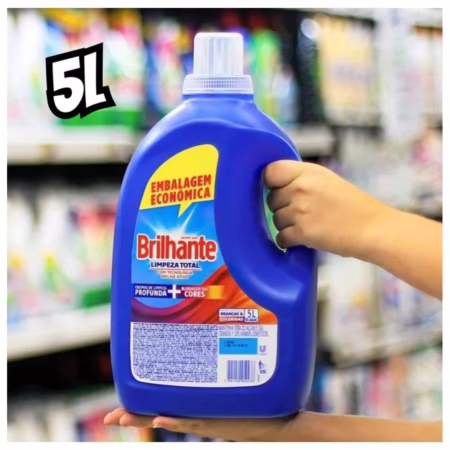 Brilhante Lava Roupas Líquido Limpeza Total 5 L
