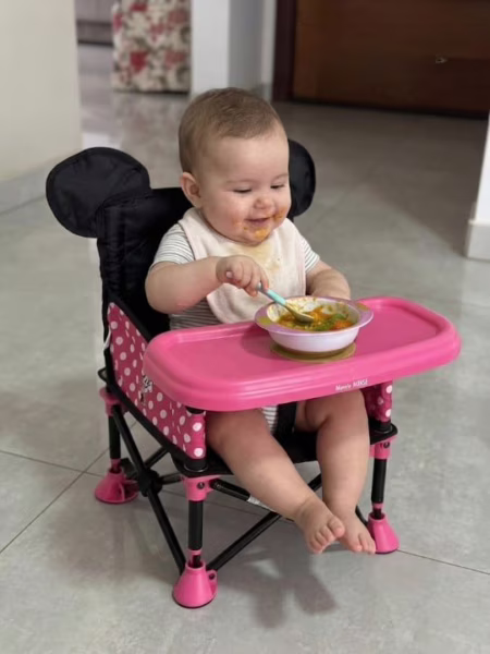 Cadeira de Alimentação Portátil até 15kg Minnie Disney, Multikids