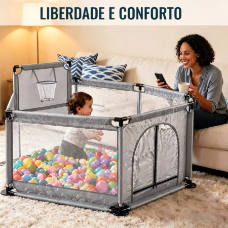 Cercadinho Para Bebe, 128 × 105 × 65 Hexagonal Cercadinho,Antiderrapante, 0 a 6 Anos