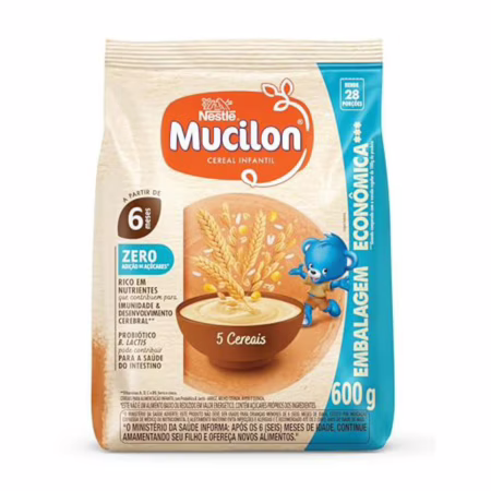 Cereal Infantil Mucilon® 5 Cereais Zero 600g
