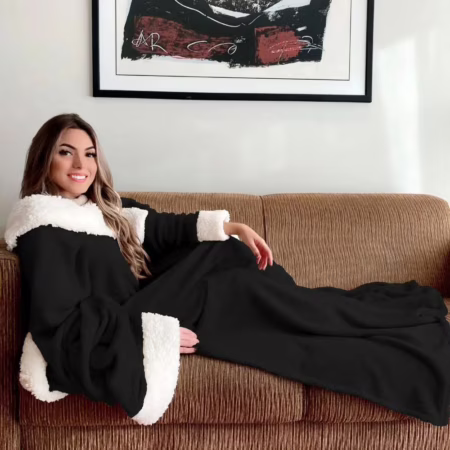 💎 Cobertor Com Mangas Sherpa Quentinho Casa Dona