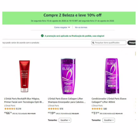 🔥 Compre 2 Beleza e leve 10% off