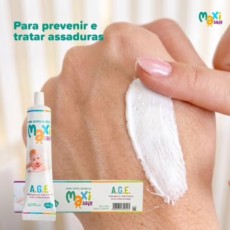 😍 Creme Pomada de Assadura Óleo Girassol A.G.E 15g Maxi Baby