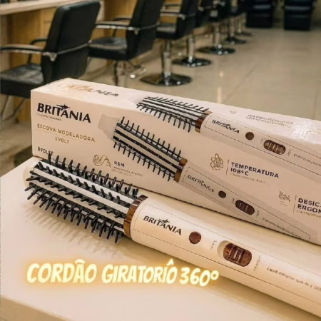 🚨 Escova Modeladora Britânia BEC04 2 em 1 Bivolt
