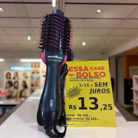 Escova Secadora Britânia BEC02PR Bivolt 4 em 1 1300W