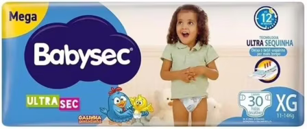 Fralda Babysec Ultrasec Galinha Pintadinha XG 30 unidades