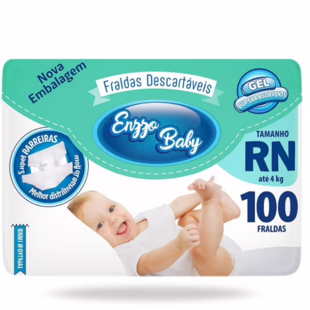 🛍️ Fralda Descartável Mega Pacote Recém Nascido (100 Unidades)