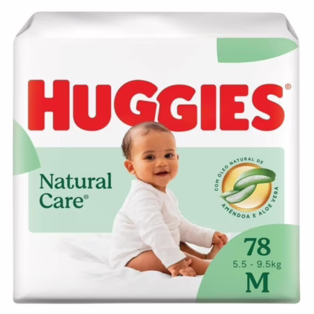 Fralda Huggies Premium Natural Care M 78 Un