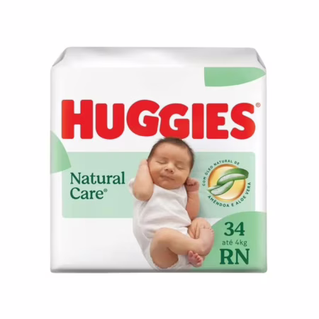 Fralda Huggies Premium Natural Care Tam. RN