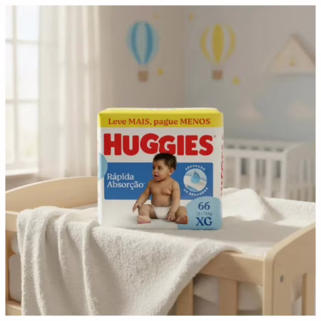Fralda Huggies Tripla Proteção XG com 66