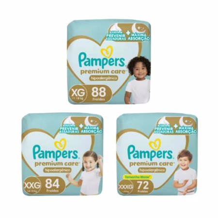Fralda Pampers Premium Care Fita