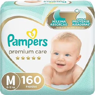 😍 Fralda Pampers Premium Care M - 160 fraldas  (2x pacotes de 80 un)