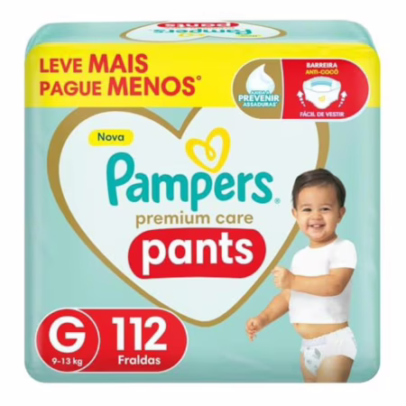 Fralda Pampers Premium Care Pants G 112 Unidades