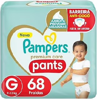 Fralda Pampers Premium Care Pants G 68 Unidades