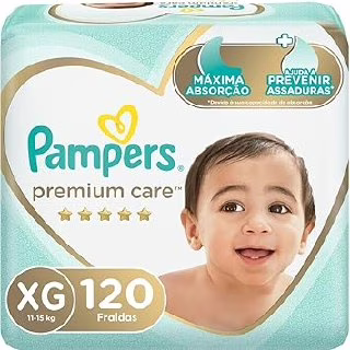 Fralda Pampers Premium Care XG com 120