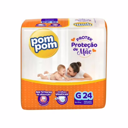 Fralda Pom Pom Protek Proteção de Mãe Jumbo