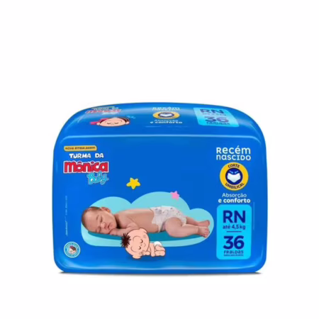 Fralda Turma da Mônica Baby Tam. RN até 4,5kg