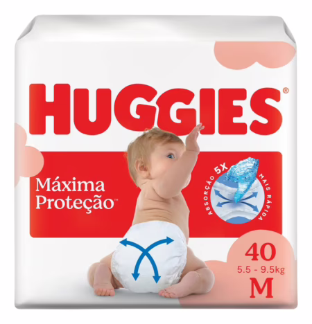 Fraldas Huggies Supreme Care M com 40